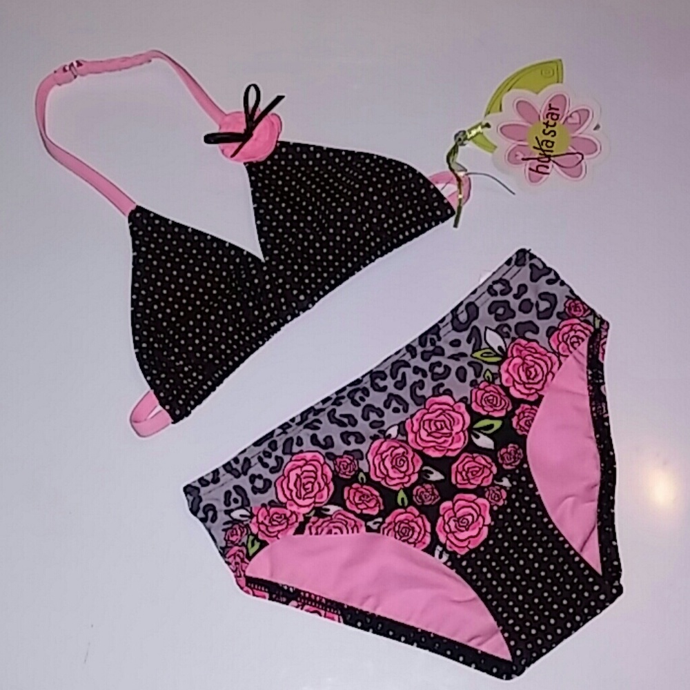 Nw Hula Star Polka Flower 2pc